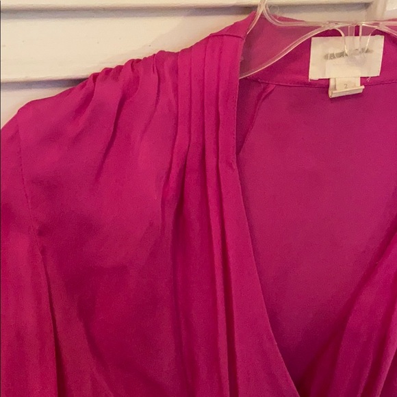 J.Crew Collection Lavender Purple Silk Button Top - Picture 3 of 9